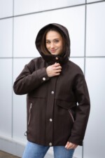 Демисезонная куртка Mila Nova К-381 шоколад — изображение 2