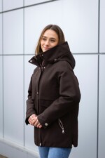 Демисезонная куртка Mila Nova К-381 шоколад — изображение 5