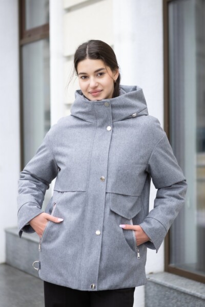 Демисезонная куртка Mila Nova К-381 серый