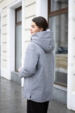 Демисезонная куртка Mila Nova К-381 серый — изображение 5