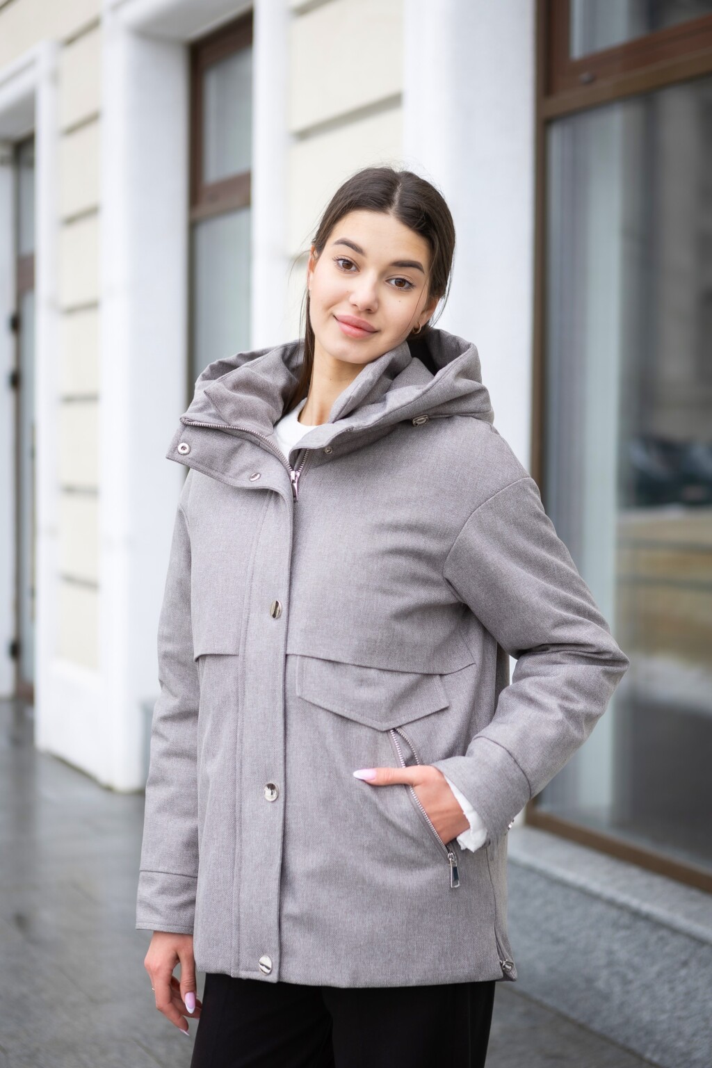 Демисезонная куртка Mila Nova К-381 капучино — изображение 2