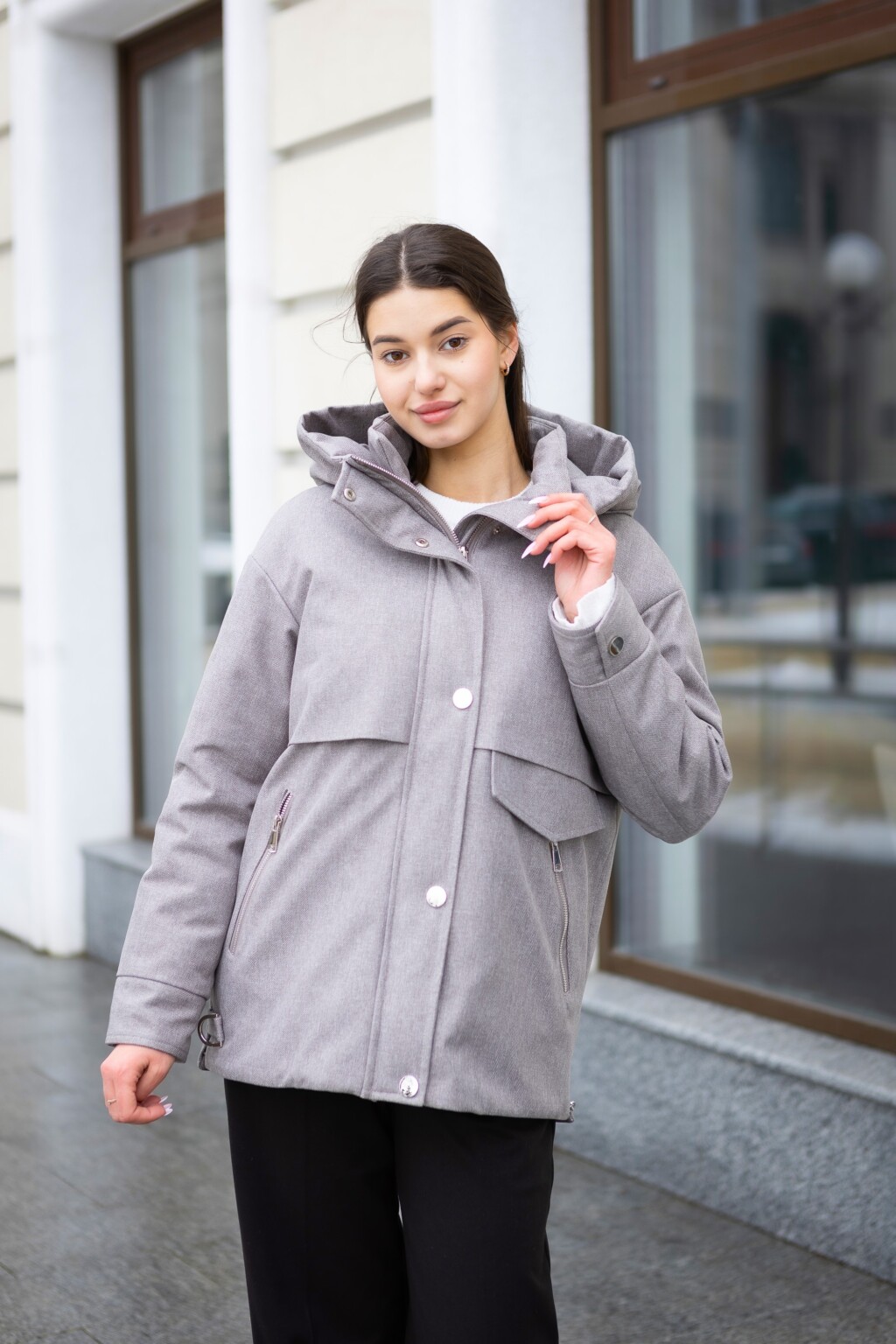 Демисезонная куртка Mila Nova К-381 капучино — изображение 5