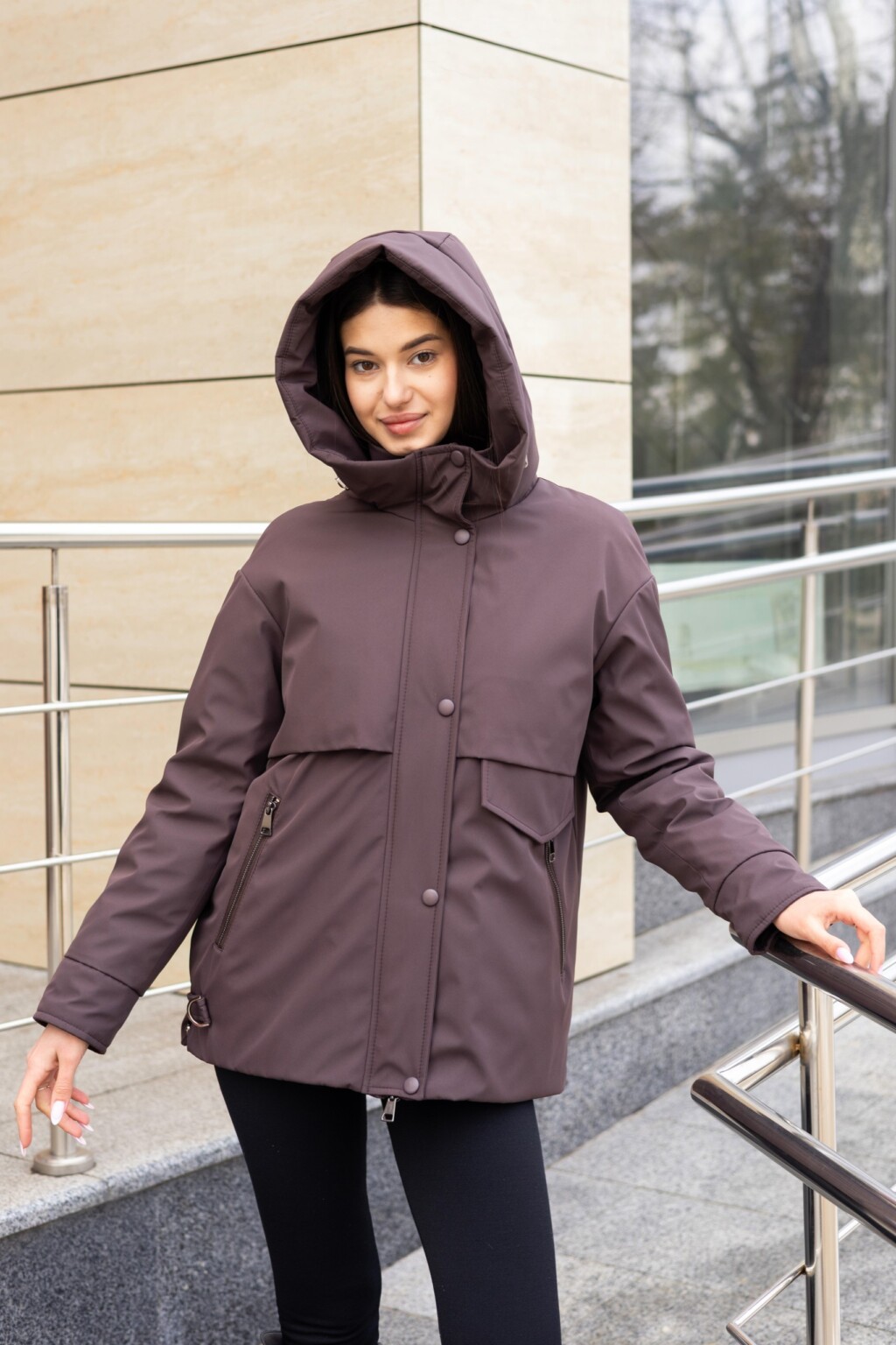 Демисезонная куртка Mila Nova К-381темно- шоколадный — изображение 2