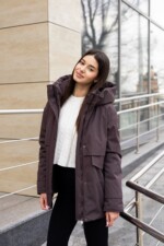 Демисезонная куртка Mila Nova К-381темно- шоколадный — изображение 5