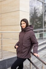 Демисезонная куртка Mila Nova К-381темно- шоколадный — изображение 6