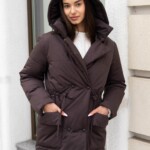 Демисезонная куртка Mila Nova К-382 шоколад