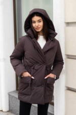 Демисезонная куртка Mila Nova К-382 шоколад