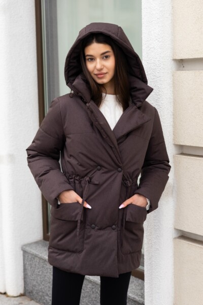 Демисезонная куртка Mila Nova К-382 шоколад