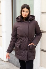 Демисезонная куртка Mila Nova К-382 шоколад — изображение 2