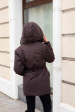 Демисезонная куртка Mila Nova К-382 шоколад — изображение 4