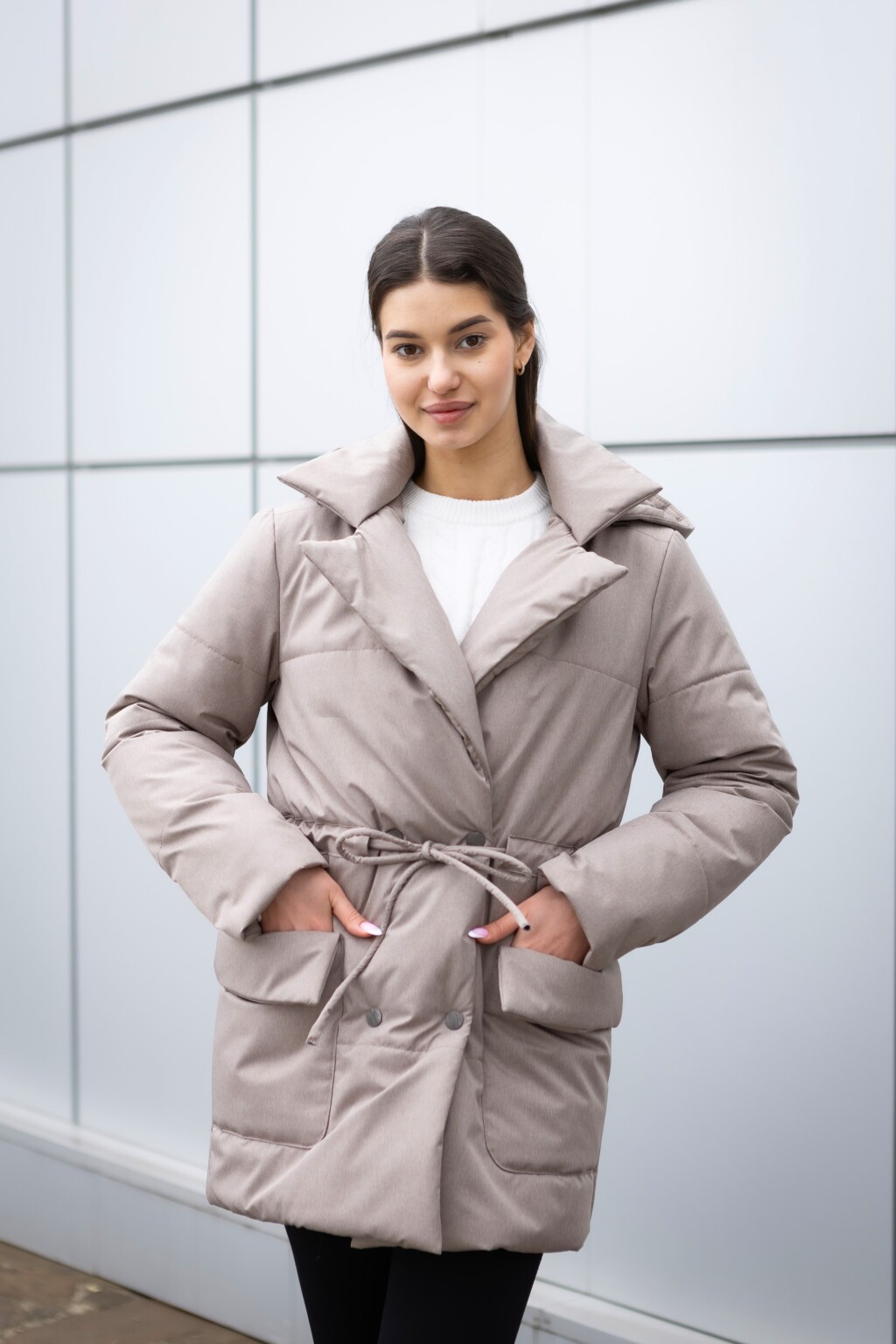 Демисезонная куртка Mila Nova К-382 капучино — изображение 5