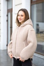 Демисезонная куртка Mila Nova К-391 кор бежевый — изображение 3