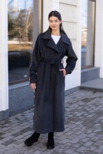 Демисезонное пальто Mila Nova ПВ-384 графит