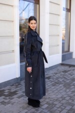 Демисезонное пальто Mila Nova ПВ-384 графит — изображение 2