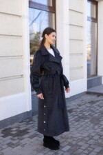 Демисезонное пальто Mila Nova ПВ-384 графит — изображение 3