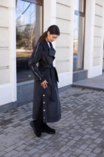 Демисезонное пальто Mila Nova ПВ-384 графит — изображение 5