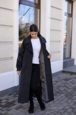 Демисезонное пальто Mila Nova ПВ-384 графит — изображение 7