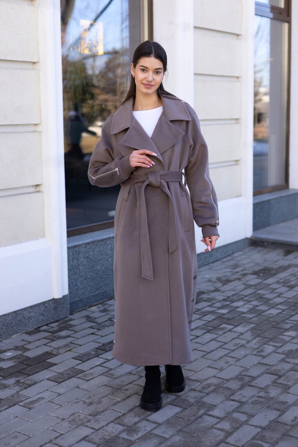 Демисезонное пальто Mila Nova  ПВ-384 мокко — изображение 2