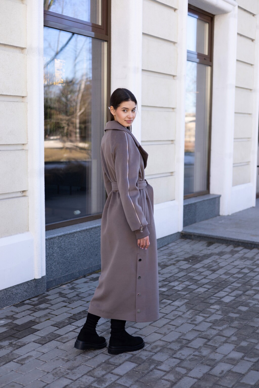 Демисезонное пальто Mila Nova  ПВ-384 мокко — изображение 3