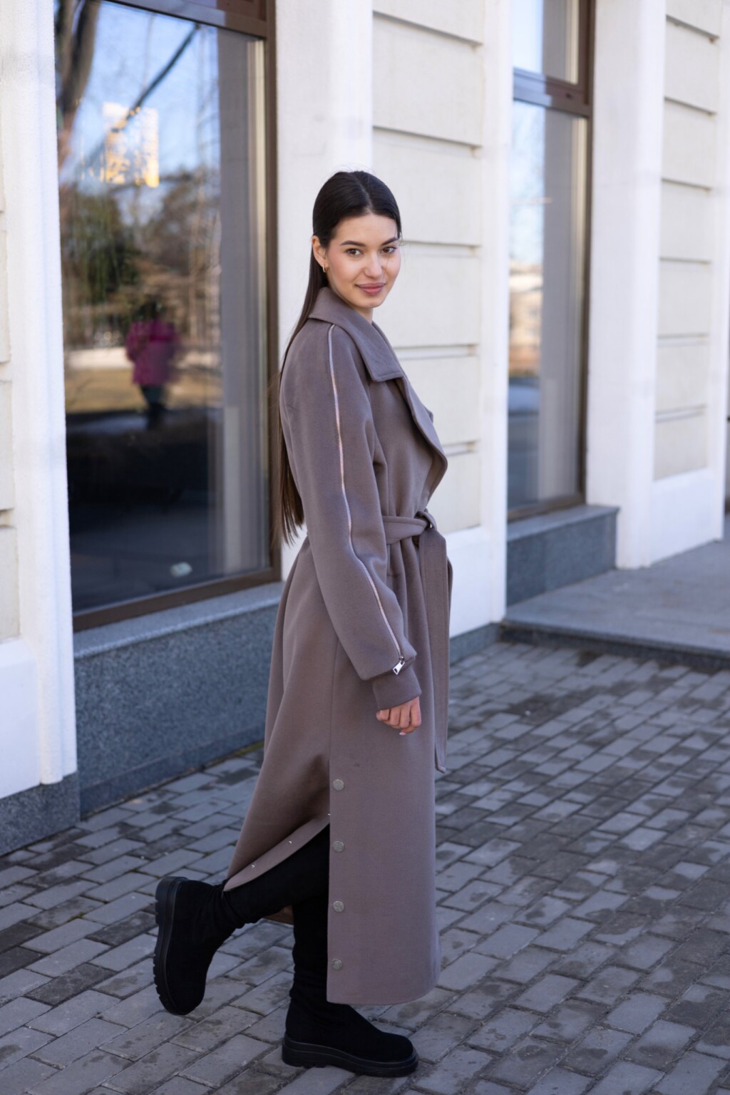 Демисезонное пальто Mila Nova  ПВ-384 мокко — изображение 4