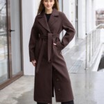 Демисезонное пальто Mila Nova ПВ-392в шоколад