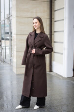Демисезонное пальто Mila Nova ПВ-392в шоколад — изображение 4