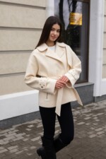 Демисезонное пальто Mila Nova ПВ-397 белый — изображение 4