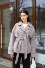 Демисезонное пальто Mila Nova ПВ-397 капучино