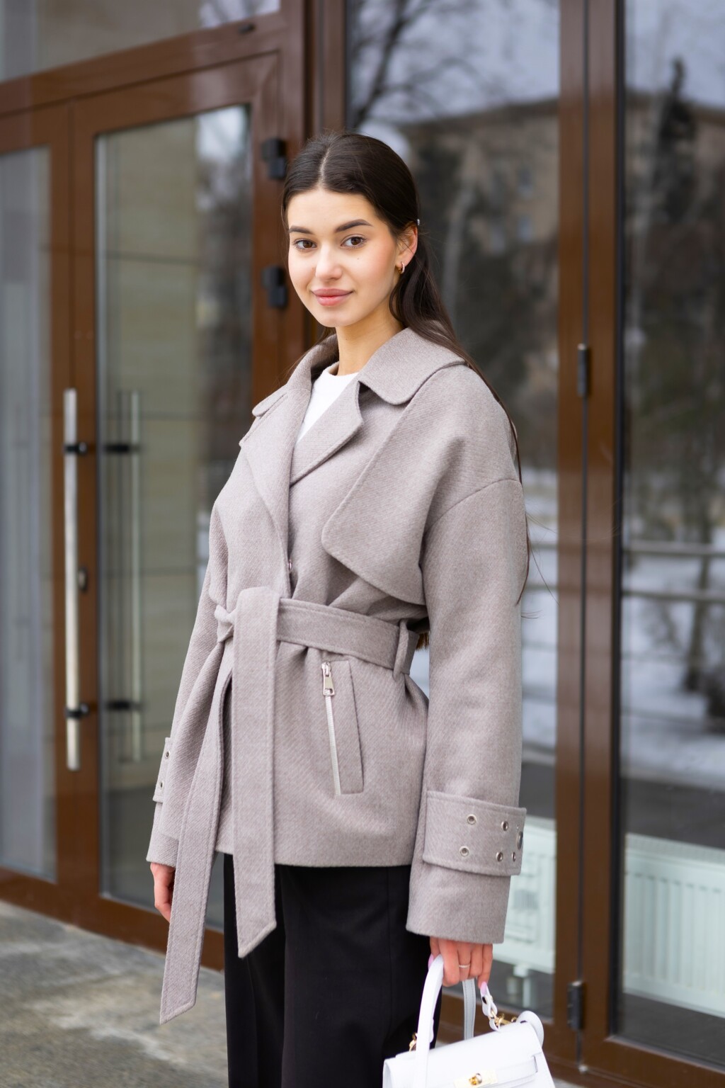 Демисезонное пальто Mila Nova ПВ-397 капучино — изображение 2