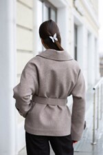 Демисезонное пальто Mila Nova ПВ-397 капучино — изображение 3