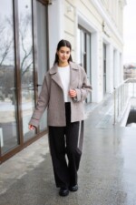 Демисезонное пальто Mila Nova ПВ-397 капучино — изображение 4