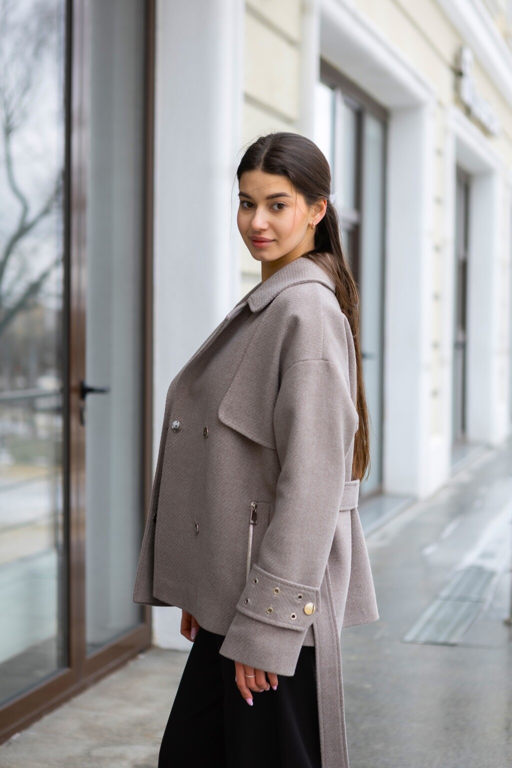 Демисезонное пальто Mila Nova ПВ-397 капучино — изображение 5