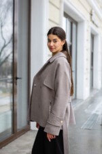 Демисезонное пальто Mila Nova ПВ-397 капучино — изображение 5