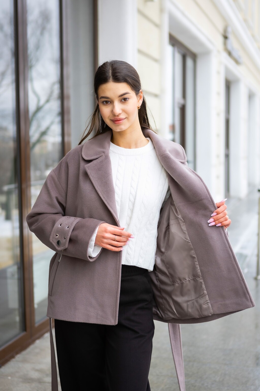 Демисезонное пальто Mila Nova ПВ-397 мокко — изображение 4