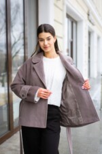 Демисезонное пальто Mila Nova ПВ-397 мокко — изображение 4