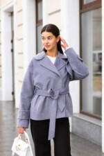 Демисезонное пальто Mila Nova ПВ-397 светло- серый — изображение 2