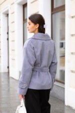 Демисезонное пальто Mila Nova ПВ-397 светло- серый — изображение 3