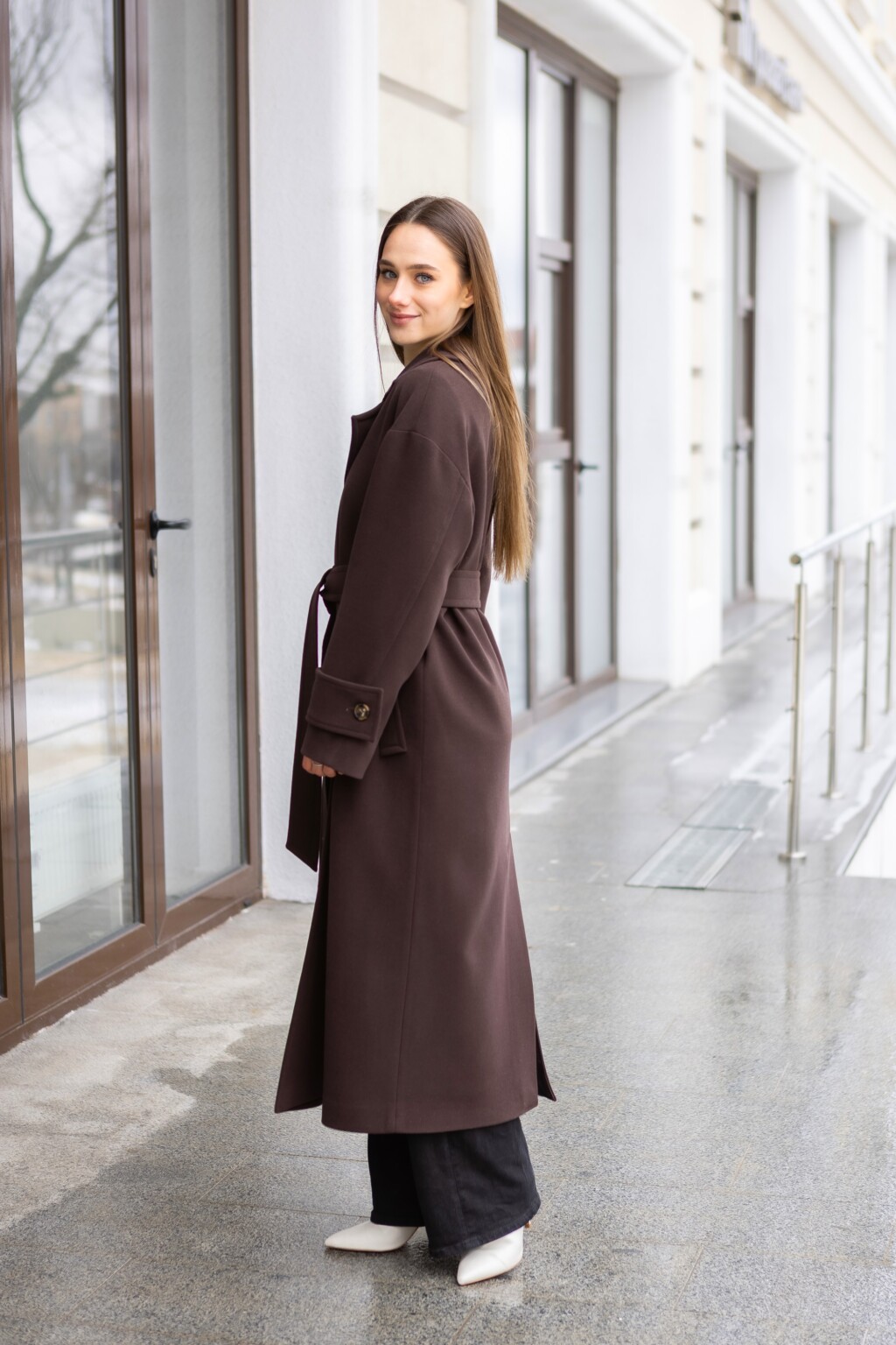 Демисезонное пальто Mila Nova ПВ-398 шоколад — изображение 2