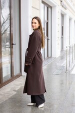 Демисезонное пальто Mila Nova ПВ-398 шоколад — изображение 2