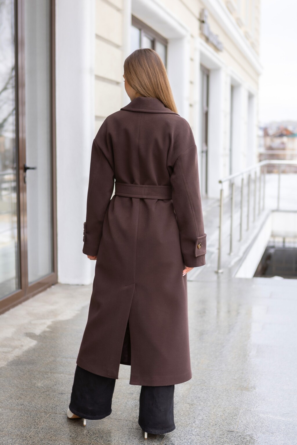 Демисезонное пальто Mila Nova ПВ-398 шоколад — изображение 3