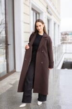 Демисезонное пальто Mila Nova ПВ-398 шоколад — изображение 5