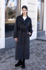 Демисезонное пальто Mila Nova ПВ-398 графит