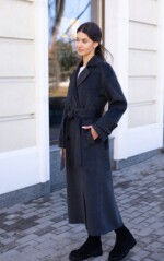 Демисезонное пальто Mila Nova ПВ-398 графит — изображение 2