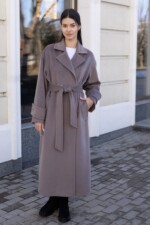 Демисезонное пальто Mila Nova  ПВ-398 капучино