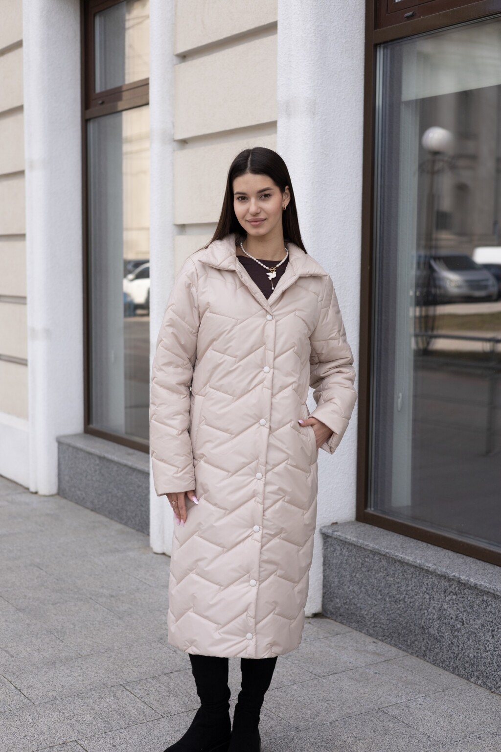 Демисезонный Плащ  Mila Nova ПВ-399 бежевый — изображение 6