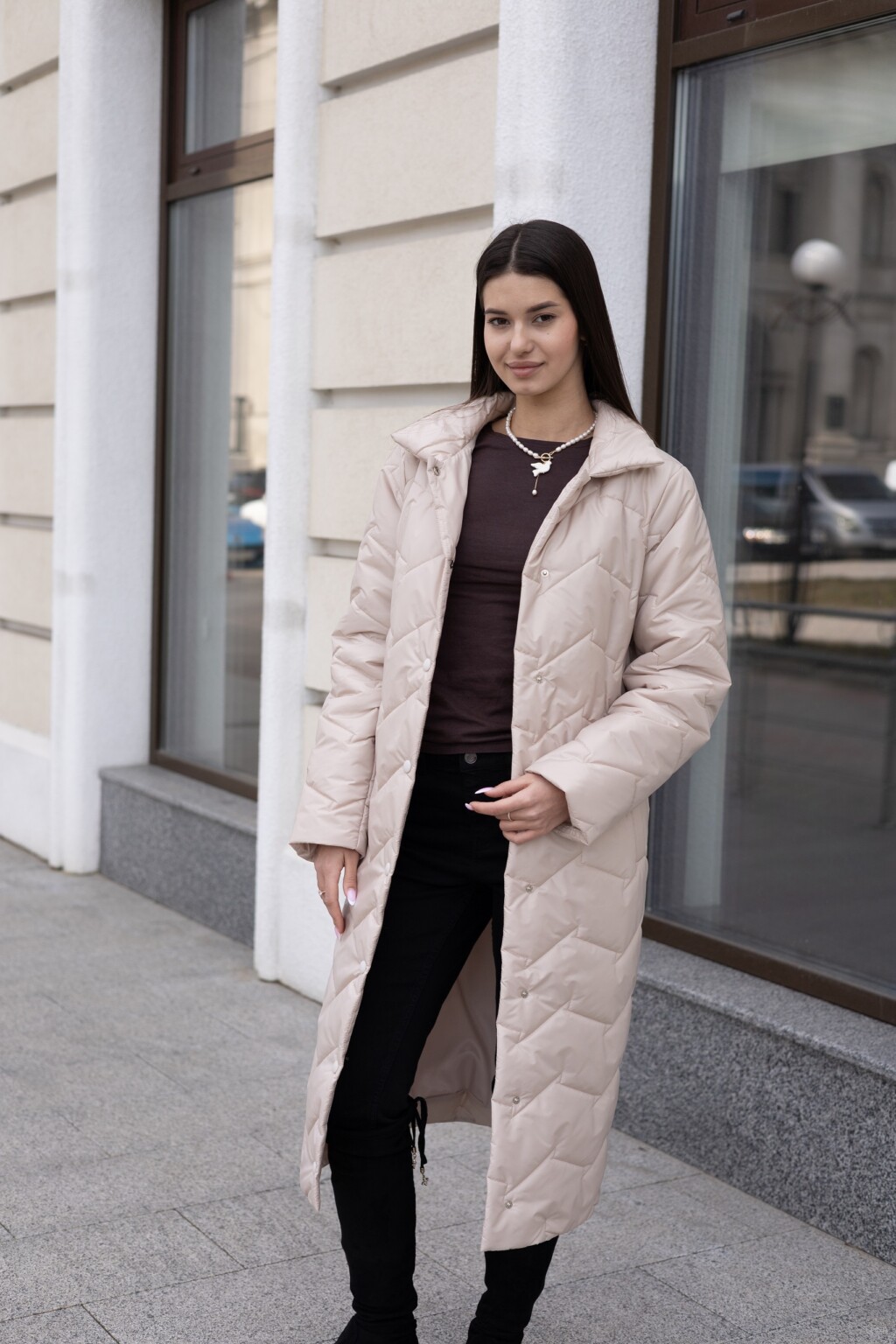 Демисезонный Плащ  Mila Nova ПВ-399 бежевый — изображение 7