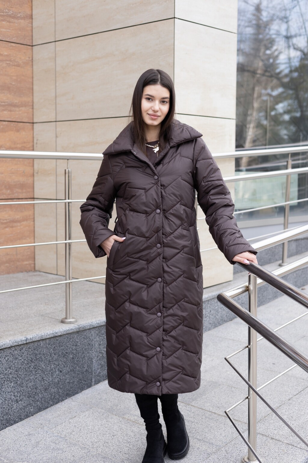 Демисезонный Плащ Mila Nova ПВ-399 шоколад — изображение 5