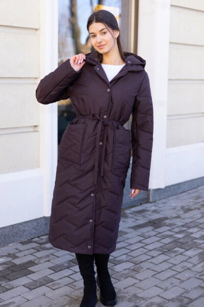 Демисезонный Плащ Mila Nova ПВ-399 темно-шоколадный