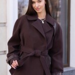 Демисезонное пальто Mila Nova ПВ-401 шоколад