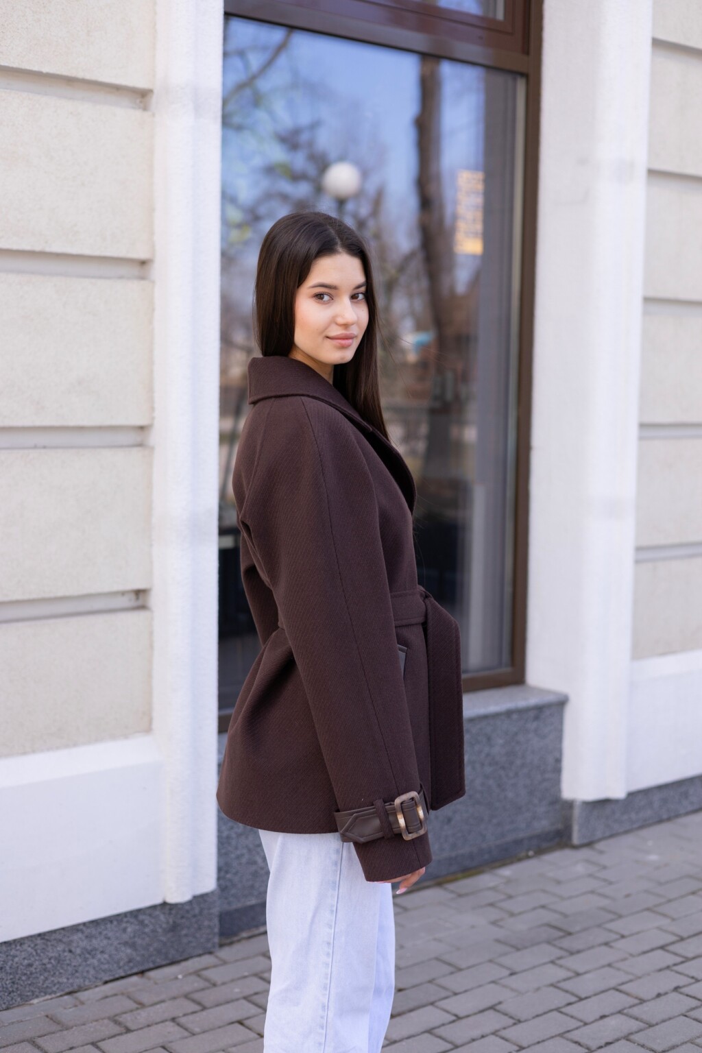 Демисезонное пальто Mila Nova ПВ-401 шоколад — изображение 4